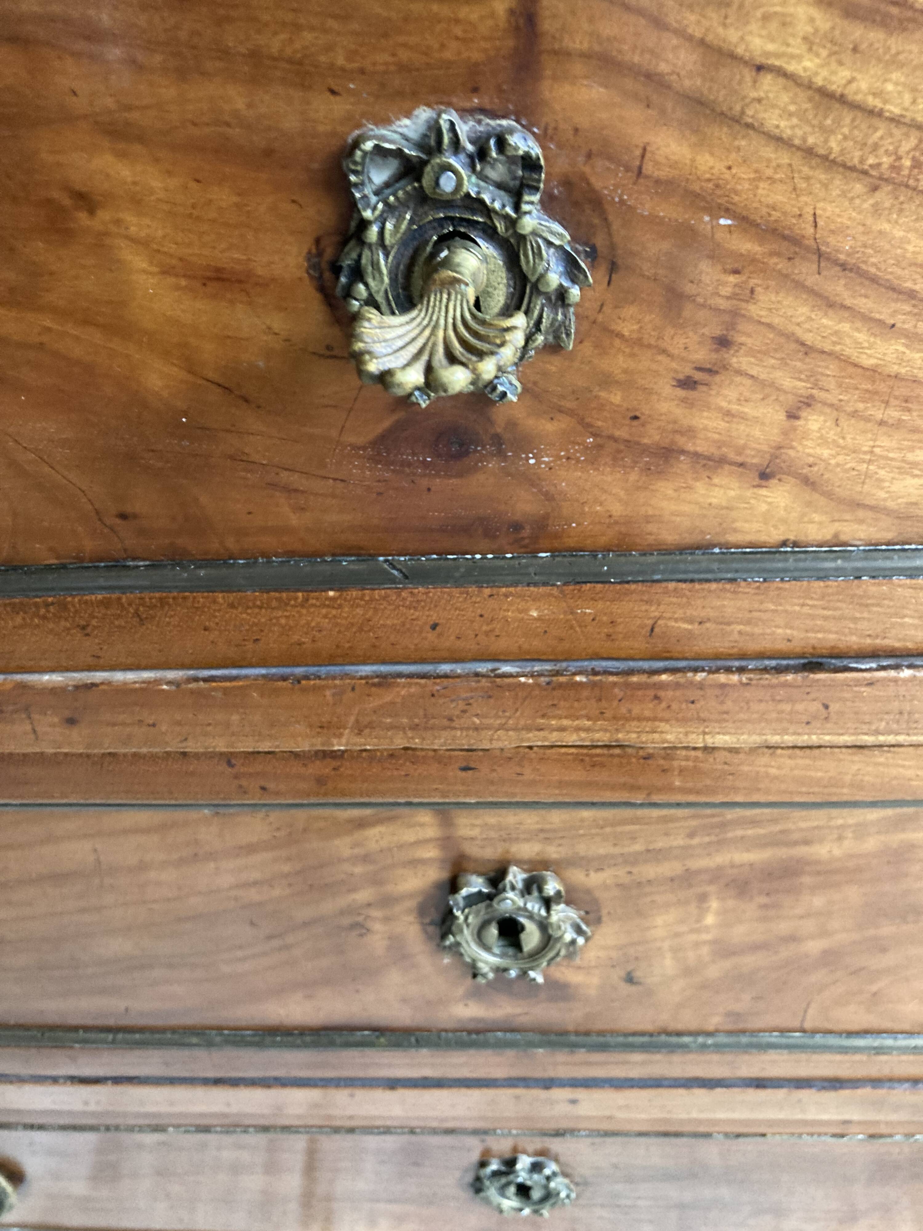 Marble top chest of drawers