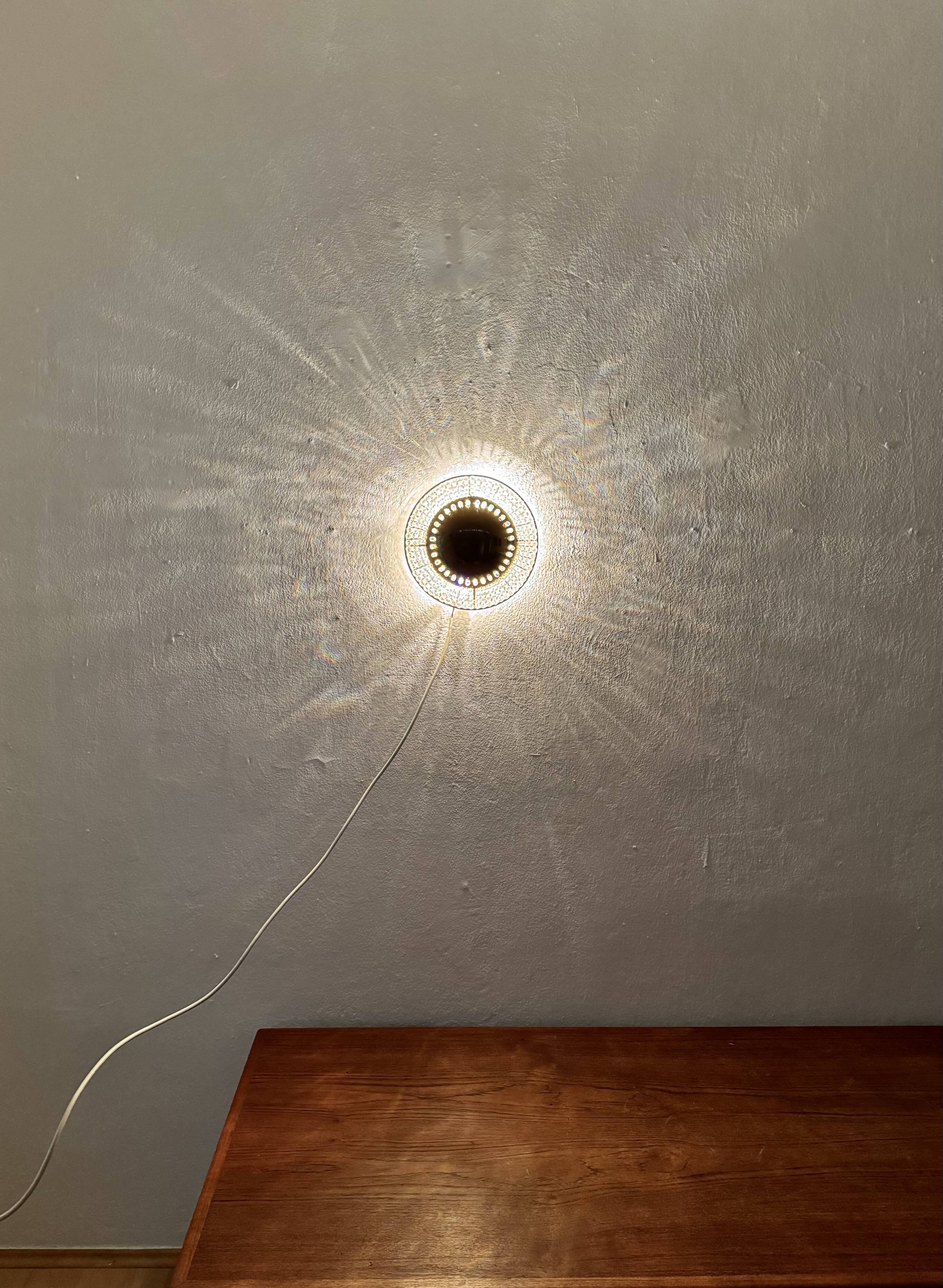 Crystal Glass Wall Lamp or Flush Light