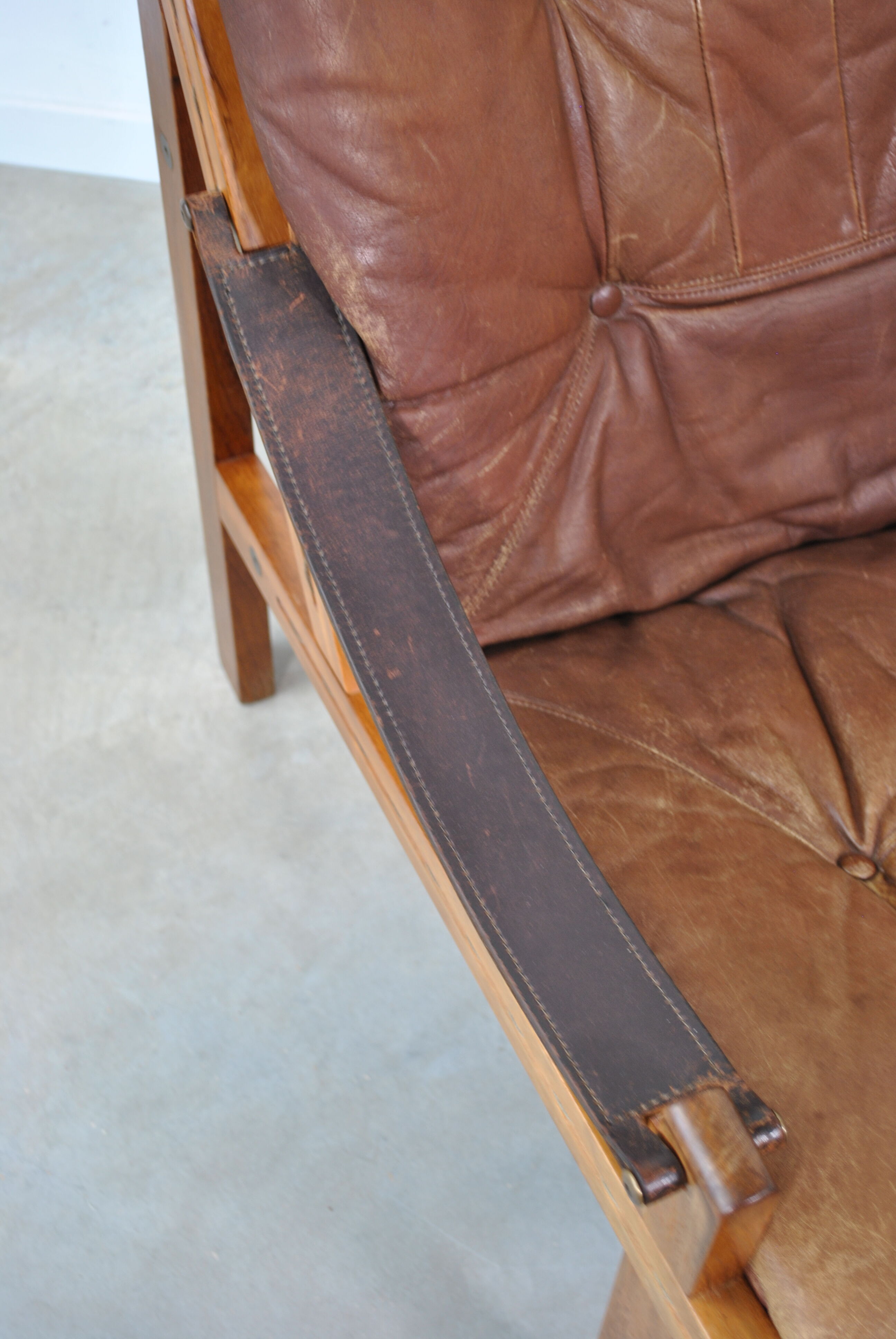 Safari armchair by Torbjörn Afdal for Bruksbo Norwegen 1960.
