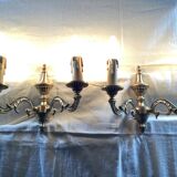 Pair of sconces 2 lights louis XVI style