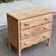 Commode art déco rénovée en bois brut 1930