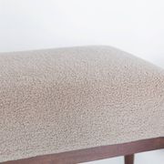 Set of two vintage camel bouclé stools, Edmund Homa, 1960s.