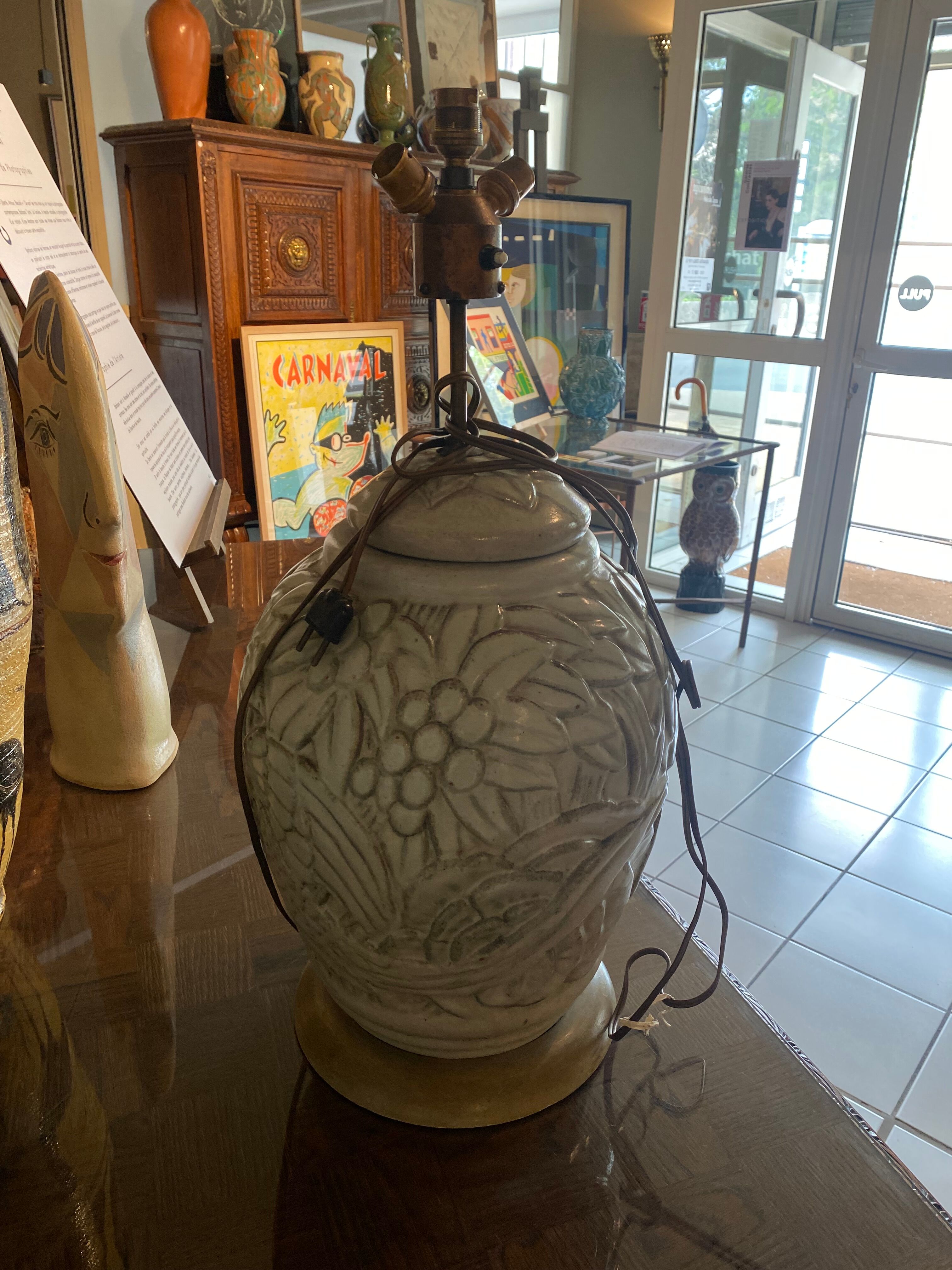 Mougin ceramic lamp 1930