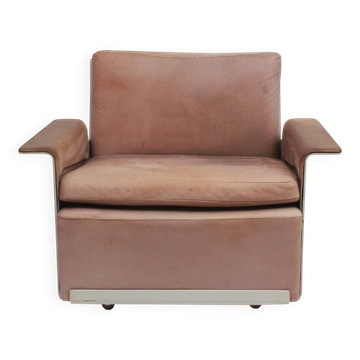 Chaise en cuir marron des années 1960, Dieter Rams