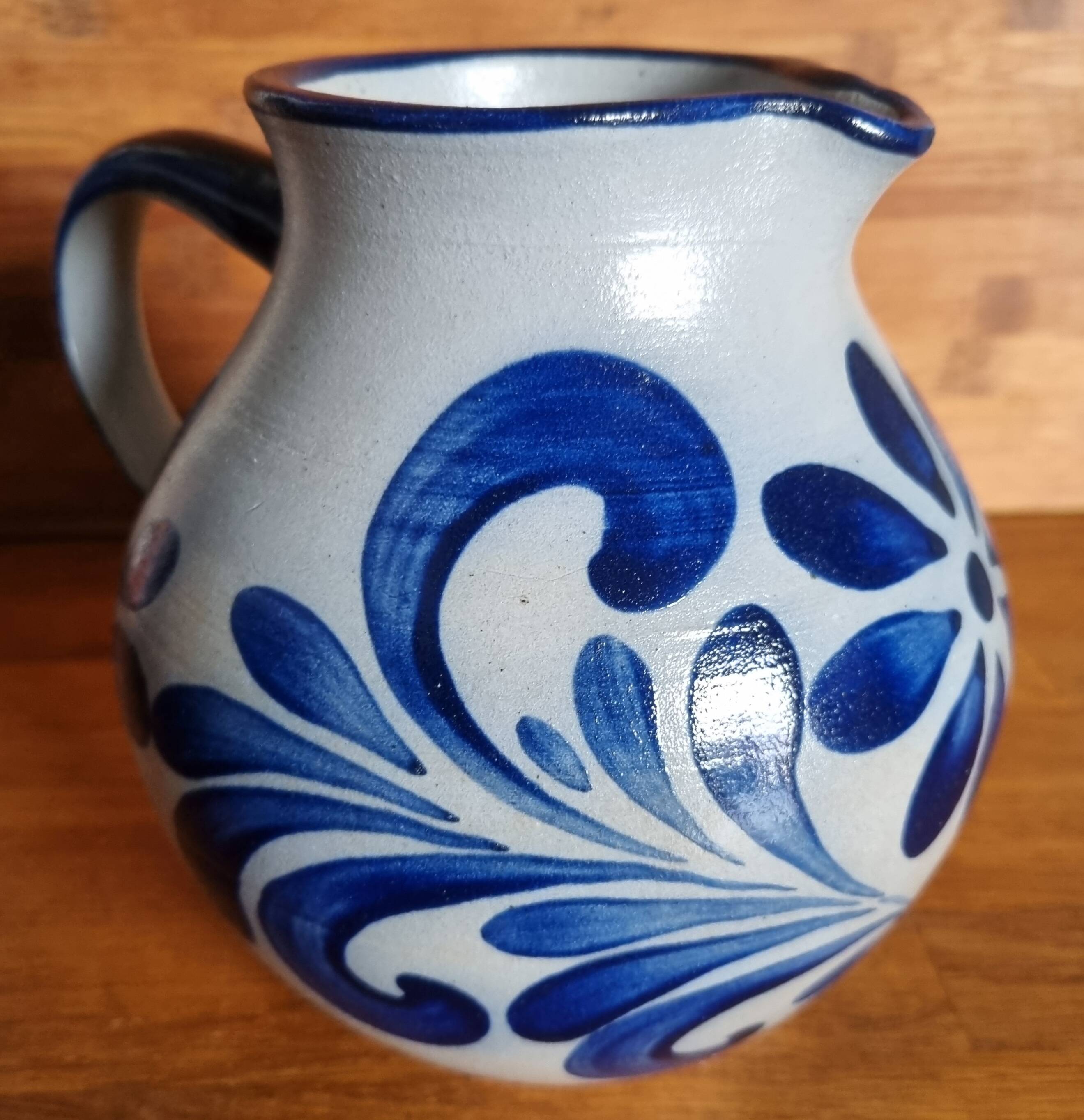 Salt-glazed stoneware jug Alsace / Germany 1.5 L handmade