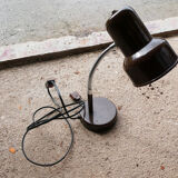Articulated brown vintage office lamp
