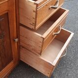 Art Deco chest of drawers marble and oak