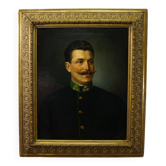 Peinture à l'huile ancienne, portrait d'un homme folklorique autrichien, Vienne 1892