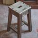 Vintage stool, solid oak stool, accent chair, decor