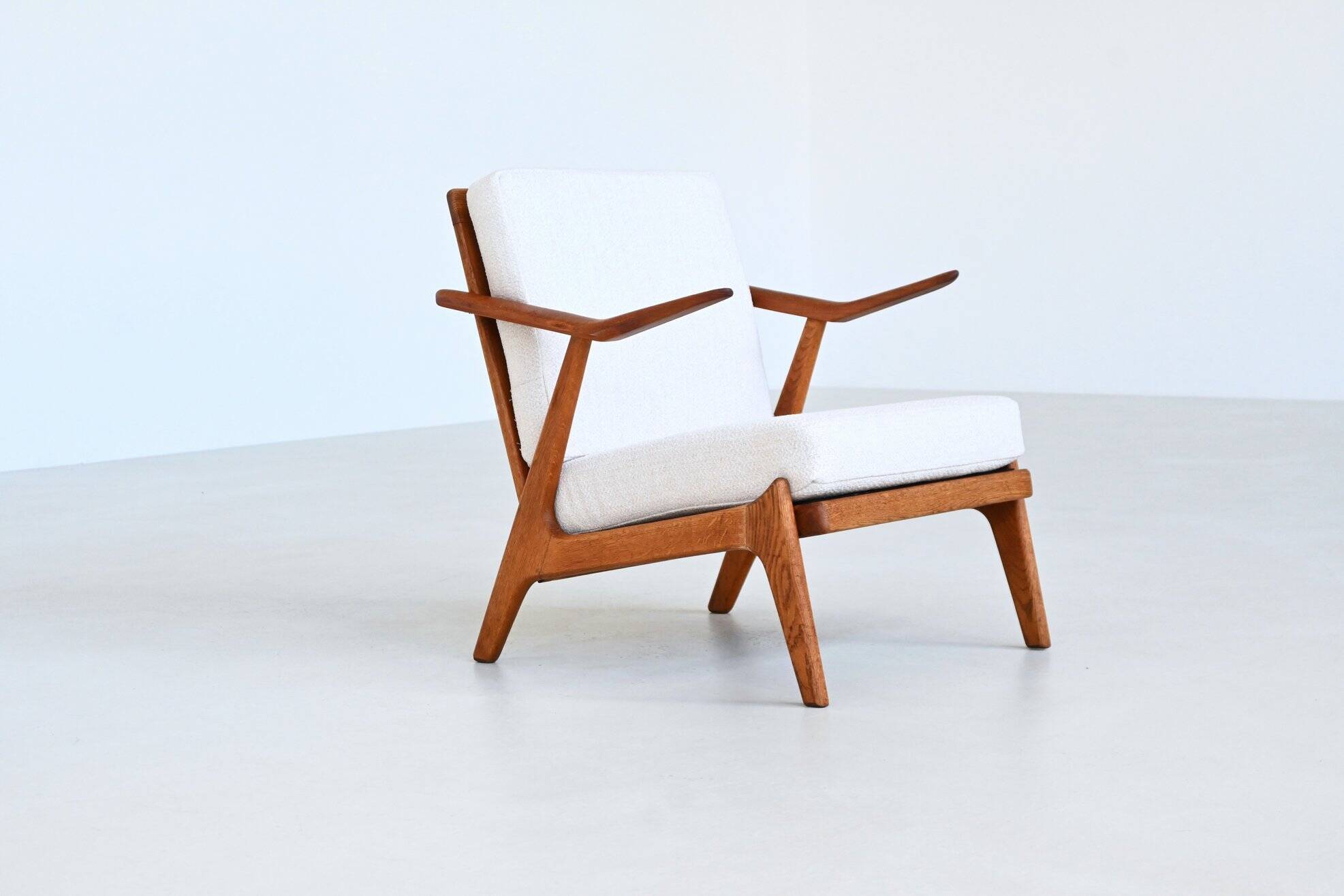 Fauteuil lounge H. Brockmann Petersen en chêne Komfort Danemark 1960