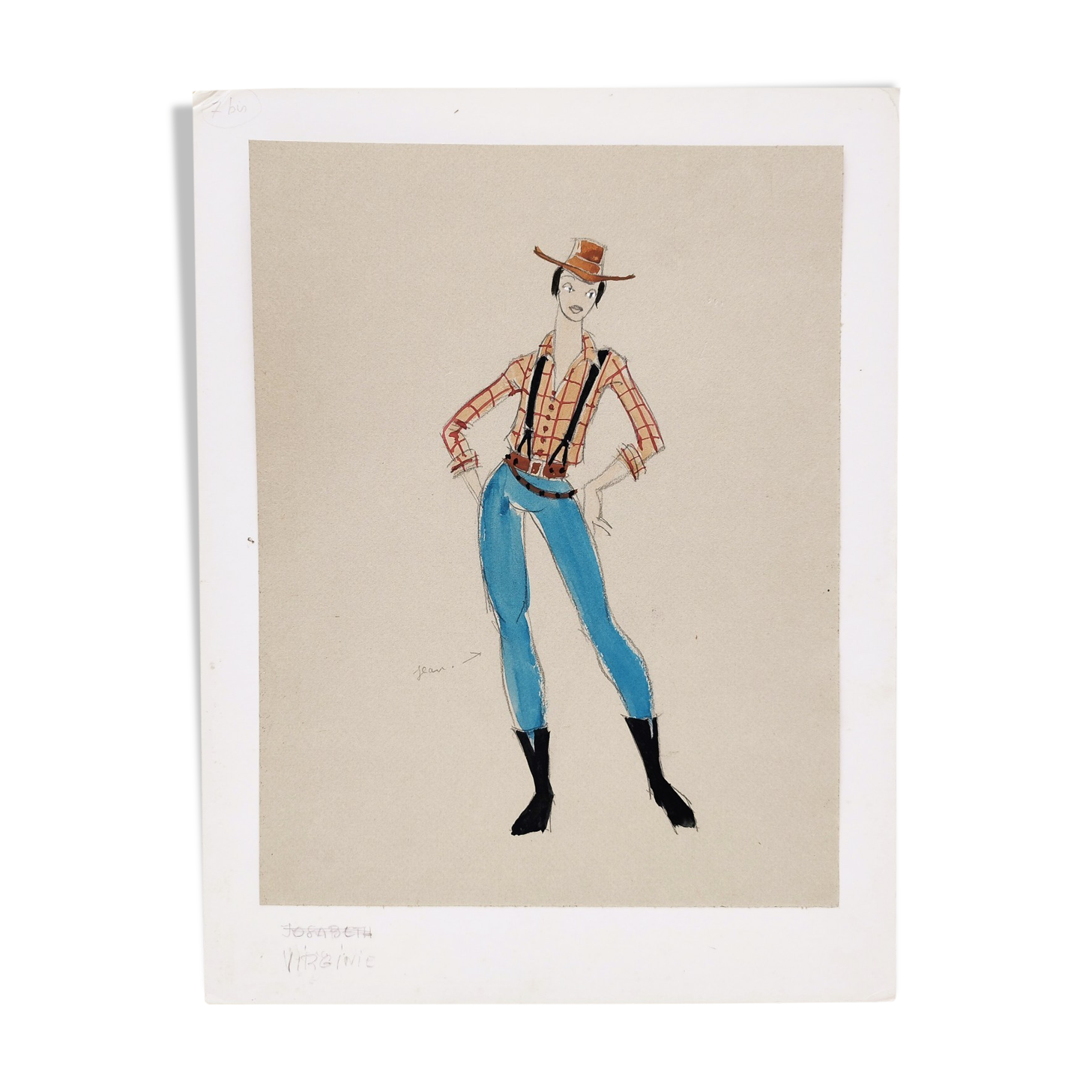 Contemporary theater costume board Virginie
