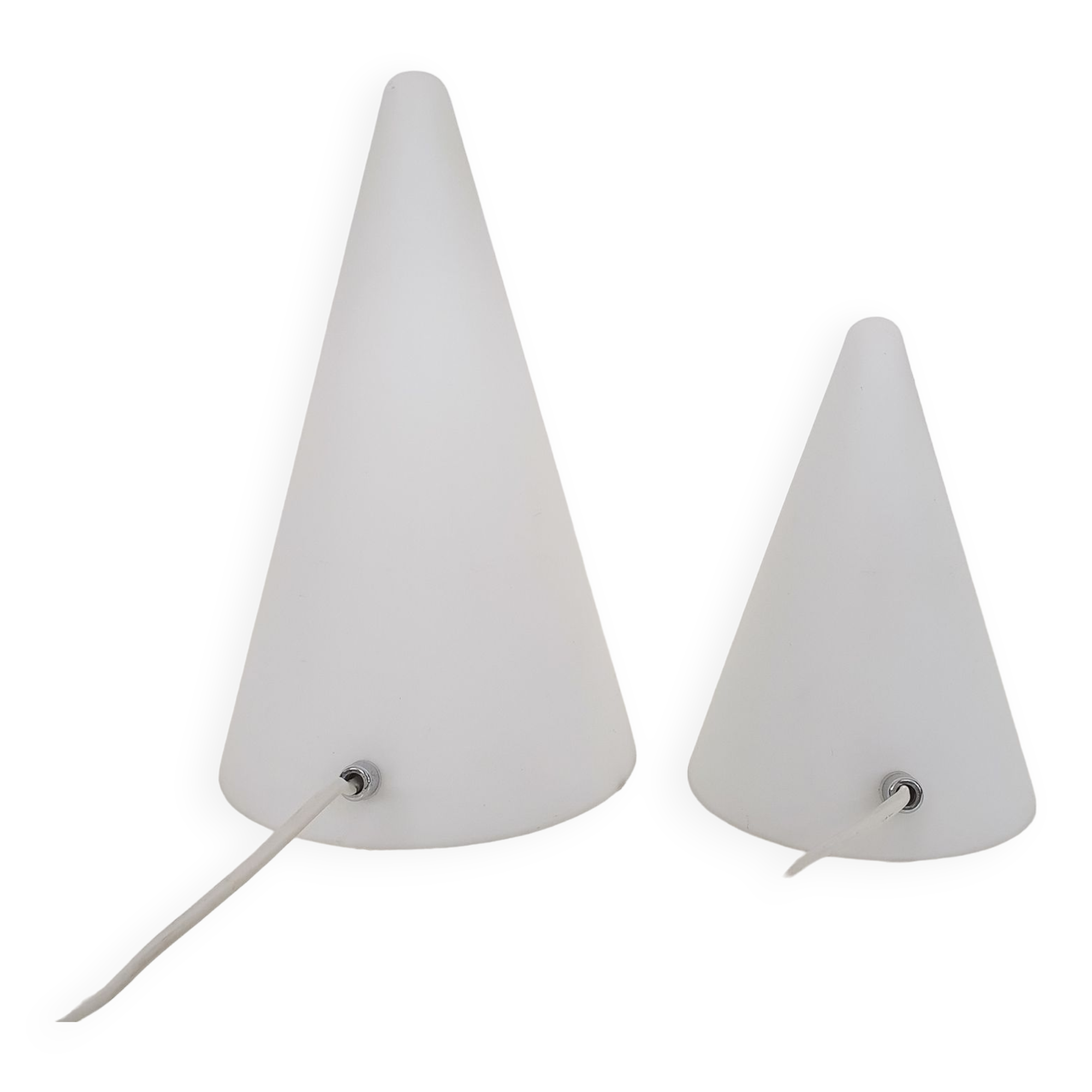 Set of two milk glass lights by Wofi Leuchten, Germany