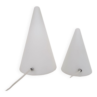 Set of two milk glass lights by Wofi Leuchten, Germany