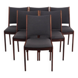 Ensemble de six chaises en palissandre, design danois, années 1960, designer : Johannes Andersen
