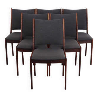 Set of six rosewood chairs, Danish design, 1960s, designer: Johannes Andersen