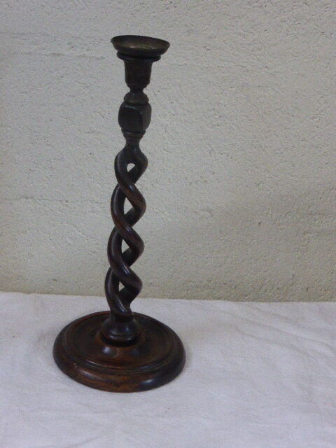Twisted wooden candle