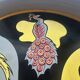 Round Vintage 1950s Tin Plate painted in the Style of Jean