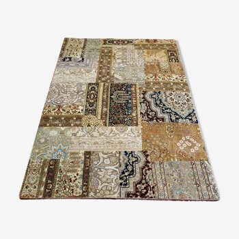 SUBLIME oriental carpet "Punjab" patchwork in wool