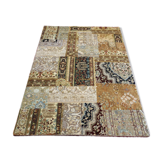 SUBLIME oriental carpet "Punjab" patchwork in wool