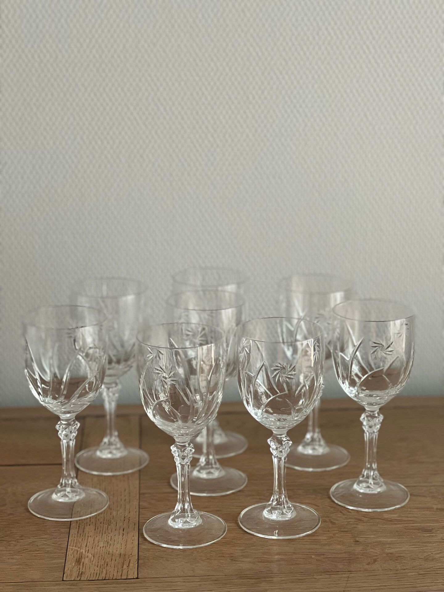 8 crystal stem glasses model Lude