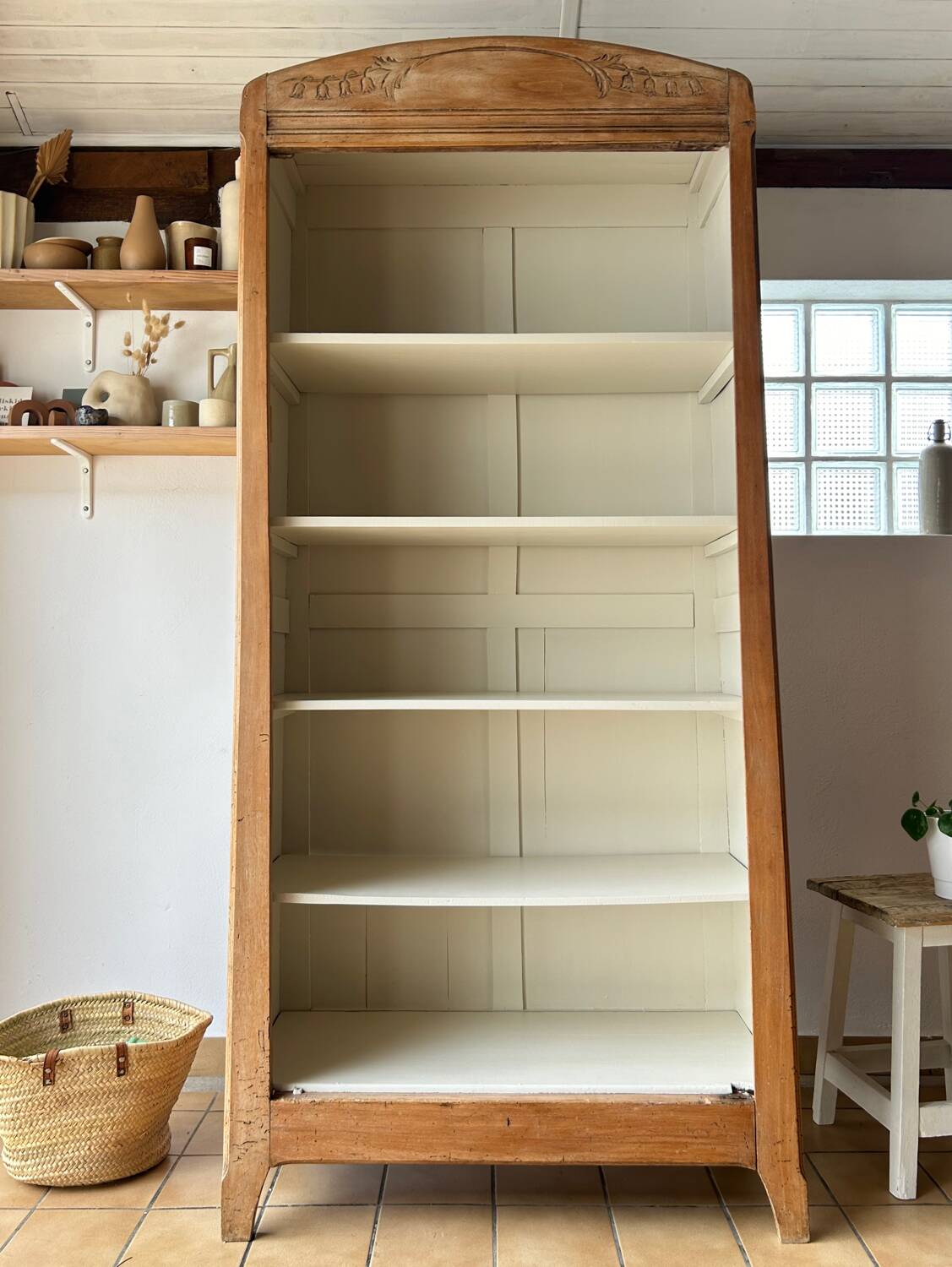 Vintage bookcase cabinet