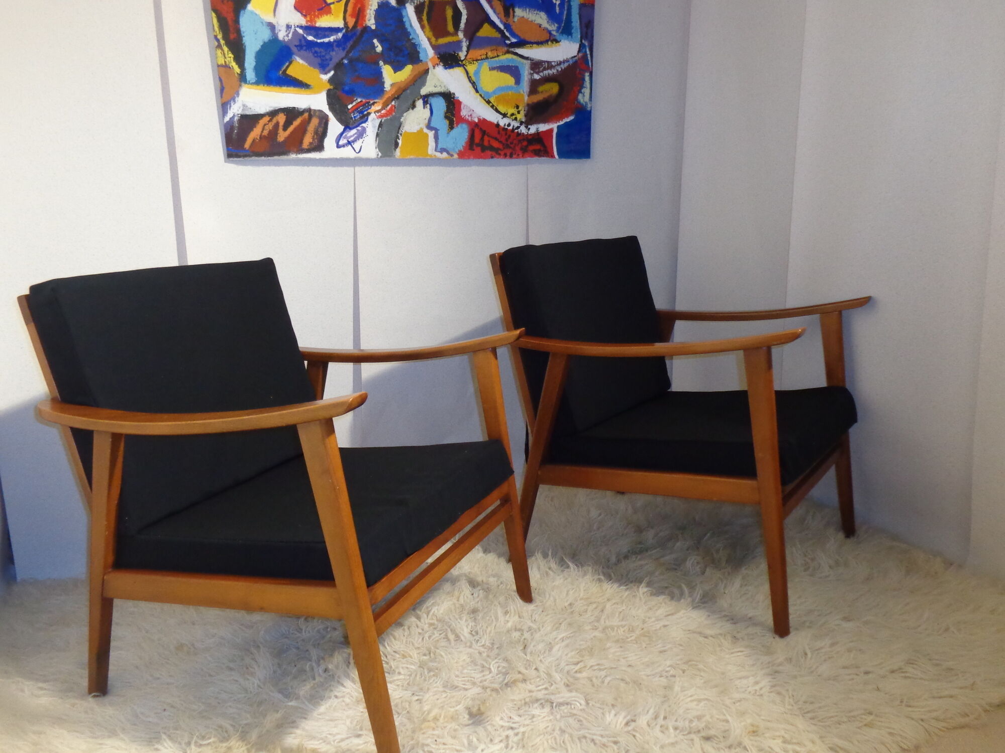 Pair of armchairs scandinavian of the 1960s