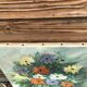 Oil bouquet table signed JM. Salve 1985