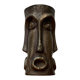 Abstract vase with a brutalist bronze face from the mid-century.