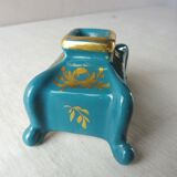 Ancien porte plume en porcelaine, décor fleurs