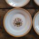 6 Montereau earthenware dessert plates - Floral decoration, circa 1950