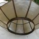 chandelier ceiling suspension in mother-of-pearl and vintage brass
