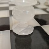 Black and white marble chess