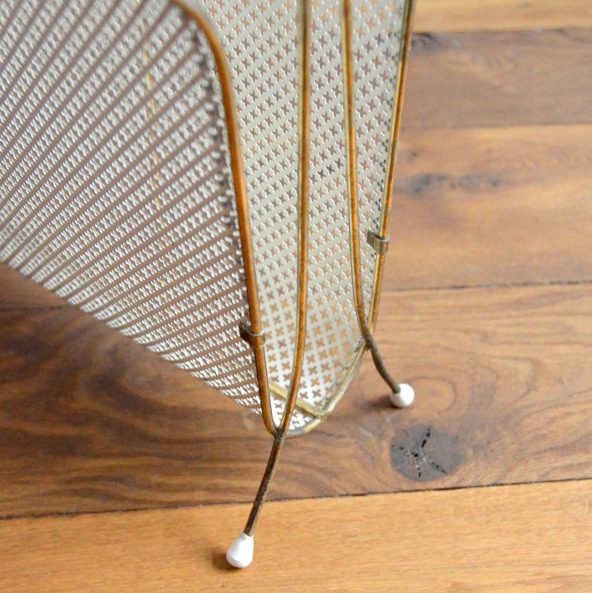 Door magazines perforated metal and vintage brass 50s / 60s