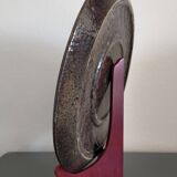 Vintage dish from Dauphiné in glazed terracotta Couple of pigeons