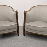 Pair of Art Deco gondola armchairs circa 1920