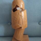 Vintage Japanese kokeshi doll in bamboo japenese dancing geisha