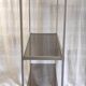 Design shelf in aluminum and smoked glass 70s/80s