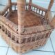 Pedestal table 2 floors in natural rattan