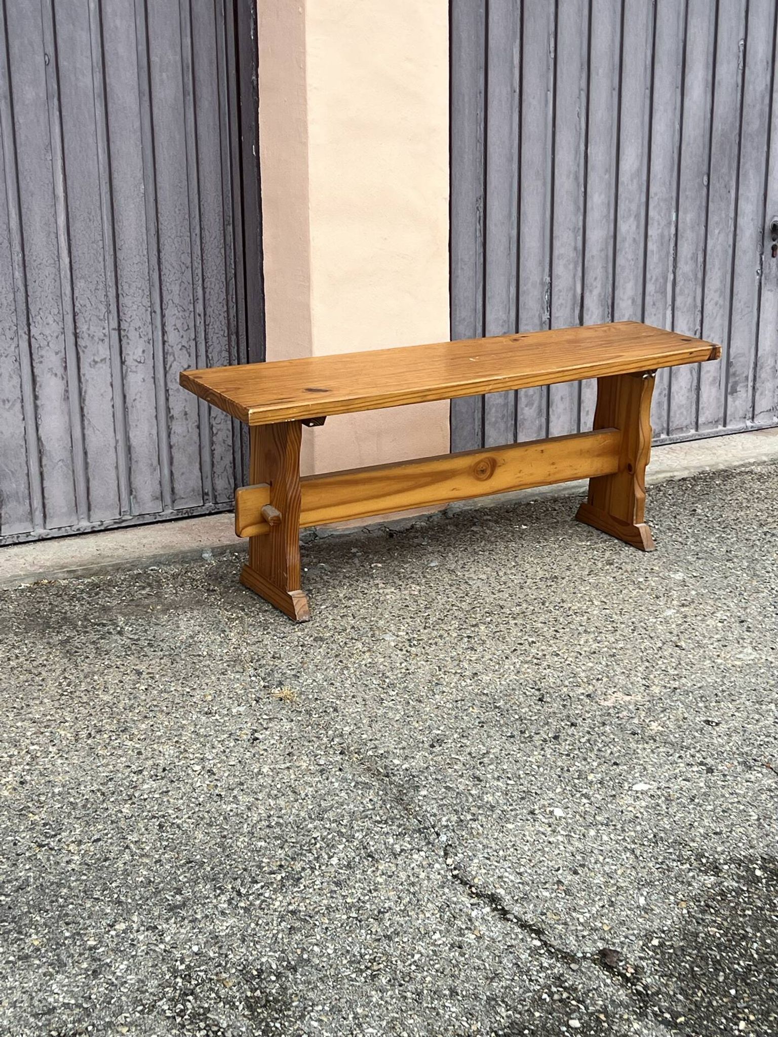 Banc en bois massif travail artisanal français 113cm