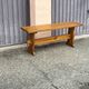 Solid wood bench, French craftsmanship, 113cm