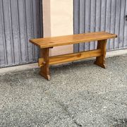 Banc en bois massif travail artisanal français 113cm