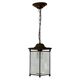 Art Deco ceiling light in brass and glass, 1940s, Germany