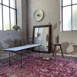 50s coffee table in metal and marble
