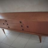 Scandinavian sideboard in teak and teak veneer in the late 60s