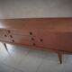 Scandinavian sideboard in teak and teak veneer in the late 60s
