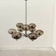 Chandelier by Gaetano Sciolari in chrome and glass, Italy 1970.