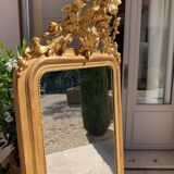 Napoleon iii mirror from the 19th century, large model, in gilded wood, height: 156 cm