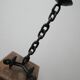 Brutalist style mid-century chain candlestick