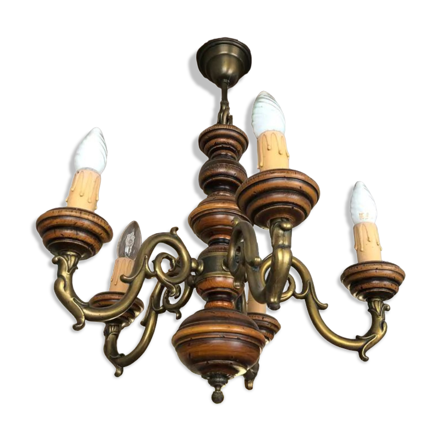 Vintage 5-spoke chandeliers