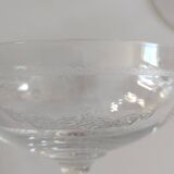 Crystal champagne coupes from Saint Louis.